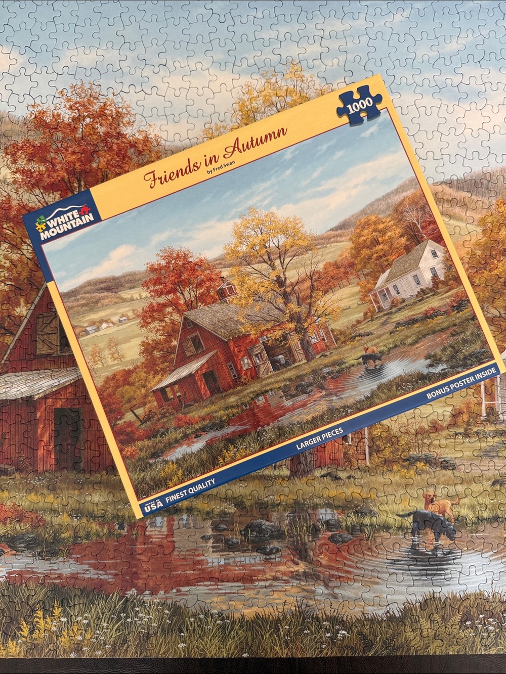White Mountain Friends in Autumn 1000 Piece Puzzle